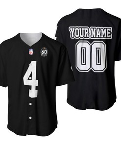 Nfl Fan Carr Number 4 Oakland Raiders 3d Personalized Baseball Jersey - Robokeg
