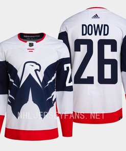 Nic Dowd 26 Washington Capitals 2023 Jersey Stadium White Primegreen - Robokeg