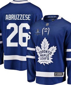 Nicholas Abruzzese 26 Toronto Maple Leafs Stanley Cup 2023 Playoffs Patch Home Breakaway Men Jersey - Blue - Robokeg