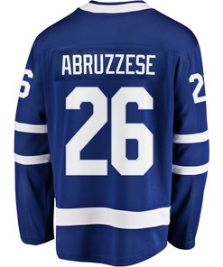Nicholas Abruzzese 26 Toronto Maple Leafs Stanley Cup 2023 Playoffs Patch Home Breakaway Men Jersey - Blue - Robokeg
