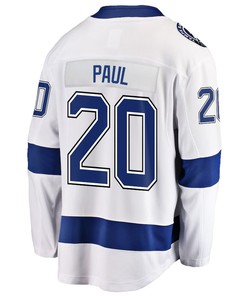 Nicholas Paul 20 Tampa Bay Lightning Stanley Cup 2023 Playoffs Patch Away Breakaway Men Jersey - White - Robokeg