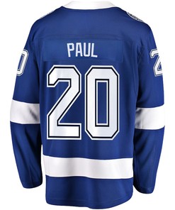 Nicholas Paul 20 Tampa Bay Lightning Stanley Cup 2023 Playoffs Patch Home Breakaway Men Jersey - Blue - Robokeg