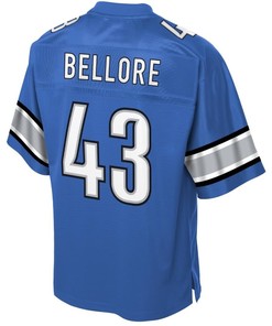 Nick Bellore Detroit Lions Nfl Pro Line Historic Logo Player Jersey - Blue - Robokeg