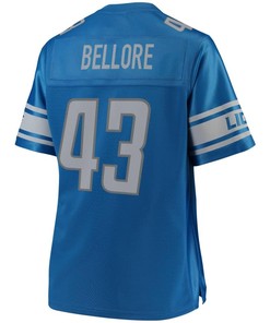 Nick Bellore Detroit Lions Nfl Pro Line Womens Team Color Player Jersey - Blue - Robokeg