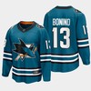 Nick Bonino 13 San Jose Sharks 2022-23 Home The Evolve Teal Jersey - Robokeg