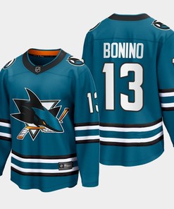 Nick Bonino 13 San Jose Sharks 2022-23 Home The Evolve Teal Jersey - Robokeg