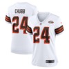 Nick Chubb Cleveland Browns Womens 1946 Collection Alternate Game Jersey - White Nfl - Robokeg