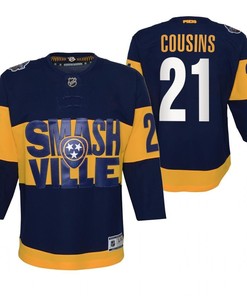 Nick Cousins 21 Predators 2022 Stadium Series Youth Navy Primegreen Jersey Jersey - Robokeg