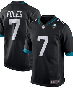 Nick Foles Jacksonville Jaguars Nike 25th Season Game Jersey - Black - Robokeg