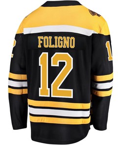 Nick Foligno 12 Boston Bruins Stanley Cup 2023 Playoffs Patch Home Breakaway Men Jersey - Black - Robokeg