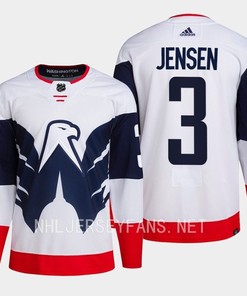 Nick Jensen 3 Washington Capitals 2023 Jersey Stadium White Primegreen - Robokeg