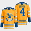 Nick Leddy 4 Reverse Retro 2.0 2022 St. Louis Blues Yellow Jersey Primegreen - Robokeg