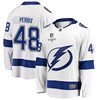 Nick Perbix 48 Tampa Bay Lightning Stanley Cup 2023 Playoffs Patch Away Breakaway Men Jersey - White - Robokeg