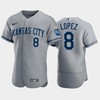 Nicky Lopez 8 Kansas City Royals 2022-23 Gray Men's Jersey - Robokeg