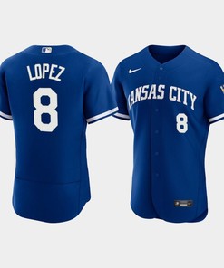 Nicky Lopez 8 Kansas City Royals Men's 2022-23 Alternate Jersey - Royal Jersey - Robokeg