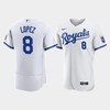 Nicky Lopez 8 Kansas City Royals Men's 2022-23 Home Jersey - White Jersey - Robokeg