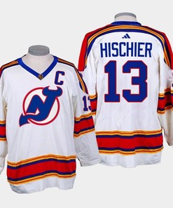 Nico Hischier 13 New Jersey Devils 2022-23 Reverse Retro 2.0 White Jersey - Robokeg