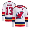 Nico Hischier 13 New Jersey Devils Reverse Retro 2.0 Jersey - White - Robokeg