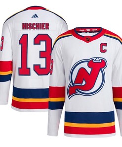 Nico Hischier 13 New Jersey Devils Reverse Retro 2.0 Jersey - White - Robokeg