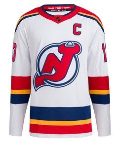 Nico Hischier 13 New Jersey Devils Reverse Retro 2.0 Jersey - White - Robokeg