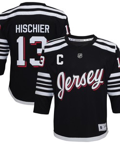 Nico Hischier New Jersey Devils 2021/22 Alternate Replica Player Jersey - Black Nhl - Robokeg