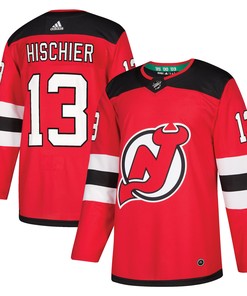 Nico Hischier New Jersey Devils Adidas Authentic Player Jersey Red Nhl - Robokeg