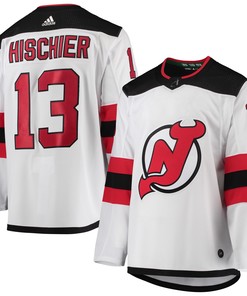 Nico Hischier New Jersey Devils Adidas Away Authentic Player Jersey - White Nhl - Robokeg