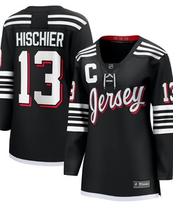 Nico Hischier New Jersey Devils Fanatics Branded Womens Alternate Premier Breakaway Player Jersey - Black Nhl - Robokeg