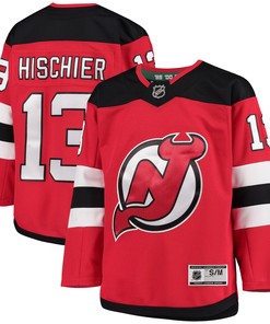 Nico Hischier New Jersey Devils Home Team Premier Jersey - Red Nhl - Robokeg