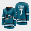 Nico Sturm 7 San Jose Sharks 2022-23 Home Women Premier Breakaway Jersey Teal - Robokeg