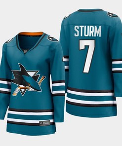 Nico Sturm 7 San Jose Sharks 2022-23 Home Women Premier Breakaway Jersey Teal - Robokeg