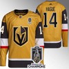 Nicolas Hague 14 Vegas Golden Knights 2023 Stanley Cup Champions Patch Breakaway Home Jersey - Gold - Robokeg