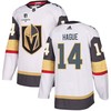 Nicolas Hague 14 Vegas Golden Knights Stanley Cup 2023 Champions Patch Away Breakaway Men Jersey - White - Robokeg