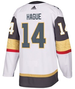 Nicolas Hague 14 Vegas Golden Knights Stanley Cup 2023 Final Patch Away Breakaway Men Jersey - White - Robokeg