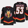 Nicolas Meloche 53 Calgary Flames Black Jersey 2022-23 Blasty Alternate Primegreen - Robokeg