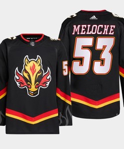 Nicolas Meloche 53 Calgary Flames Black Jersey 2022-23 Blasty Alternate Primegreen - Robokeg