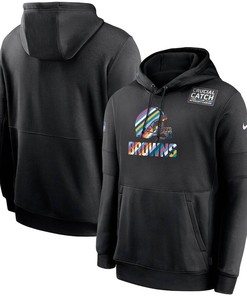 Nike Cleveland Browns Black Crucial Catch Sideline Performance Pullover Hoodie - Robokeg