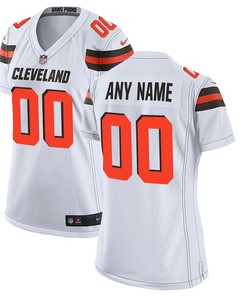 Nike Cleveland Browns Womens White Custom Game Jersey - Robokeg