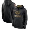 Nike Green Bay Packers Black 2020 Salute To Service Sideline Performance Pullover Hoodie - Robokeg