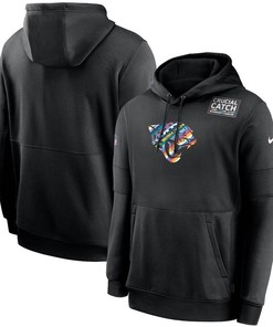 Nike Jacksonville Jaguars Black Crucial Catch Sideline Performance Pullover Hoodie - Robokeg