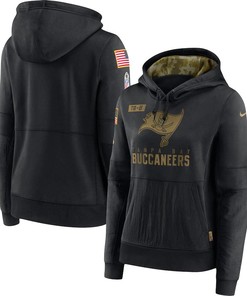 Nike Tampa Bay Buccaneers Womens Black 2020 Salute To Service Performance Pullover Hoodie - Robokeg