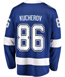 Nikita Kucherov 86 Tampa Bay Lightning Stanley Cup 2023 Playoffs Patch Home Breakaway Men Jersey - Blue - Robokeg