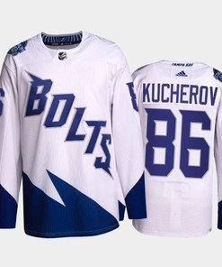 Nikita Kucherov Lightning 2022 Stadium Series White Primegreen Jersey, Men Jersey - Robokeg