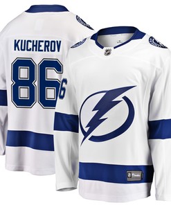 Nikita Kucherov Tampa Bay Lightning Fanatics Branded Away Premier Breakaway Player Jersey - White Nhl - Robokeg