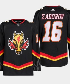 Nikita Zadorov 16 Calgary Flames Black Jersey 2022-23 Blasty Alternate Primegreen - Robokeg