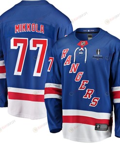 Niko Mikkola 77 New York Rangers Stanley Cup 2023 Playoffs Patch Home Breakaway Men Jersey - Blue - Robokeg
