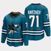 Nikolai Knyzhov 71 San Jose Sharks 2022-23 Home The Evolve Teal Jersey - Robokeg