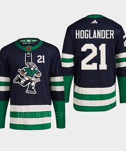 Nils Hoglander 21 Reverse Retro 2.0 2022 Vancouver Canucks Navy Jersey Primegreen - Robokeg
