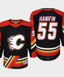Noah Hanifin 55 Calgary Flames 2022 Special Edition 2.0 Retro Youth Jersey Black - Robokeg