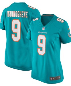 Noah Igbinoghene Miami Dolphins Womens Game Player Jersey - Aqua Nfl - Robokeg